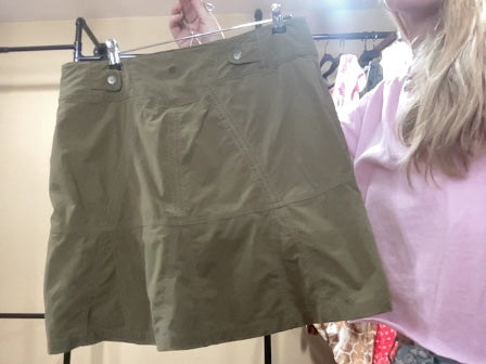 Olive Green Athleta Funky Skirt with shorts, 8