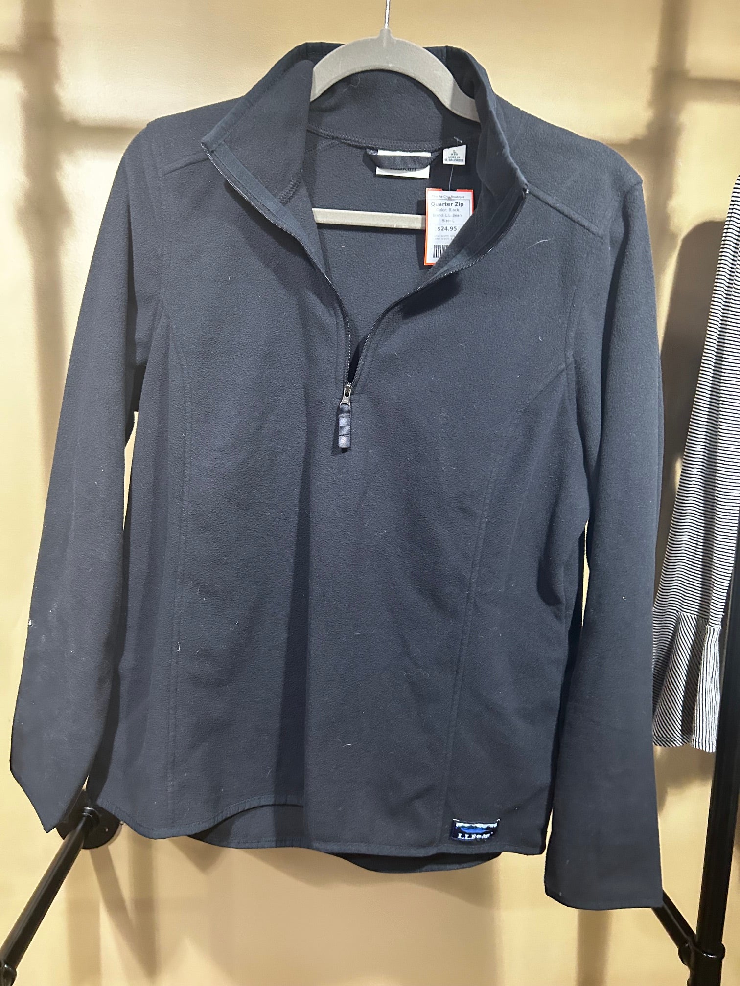 Black L.L. Bean Quarter Zip, L