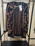 Black and Gold Michael Simon Cardigan, L