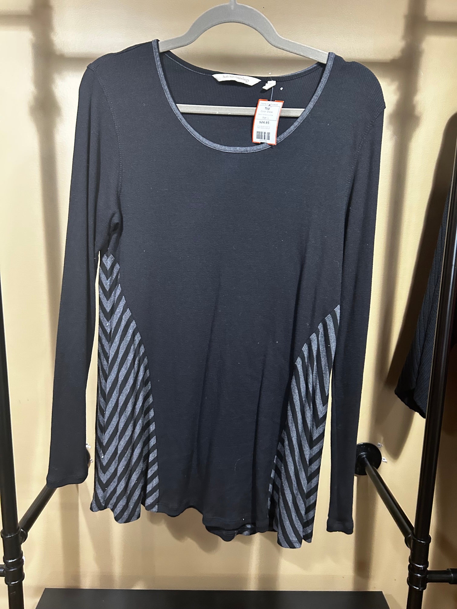Black Soft Surroundings Top, L