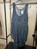 Gray Print Sparkle and Fade Dress, L