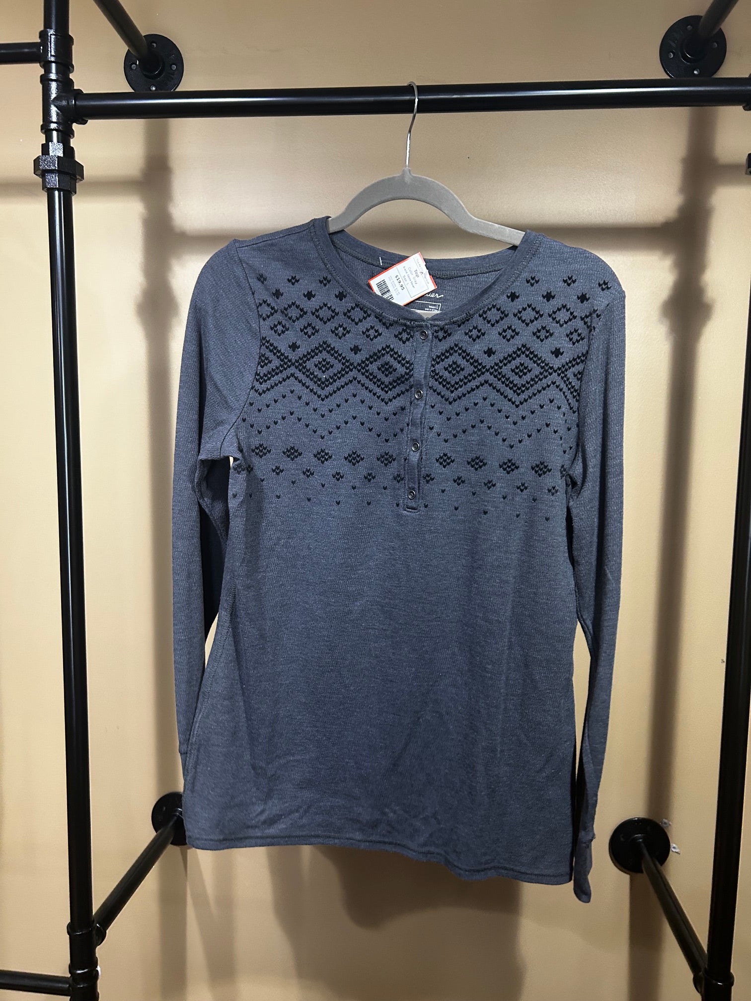 Gray Eddie Bauer Top, L