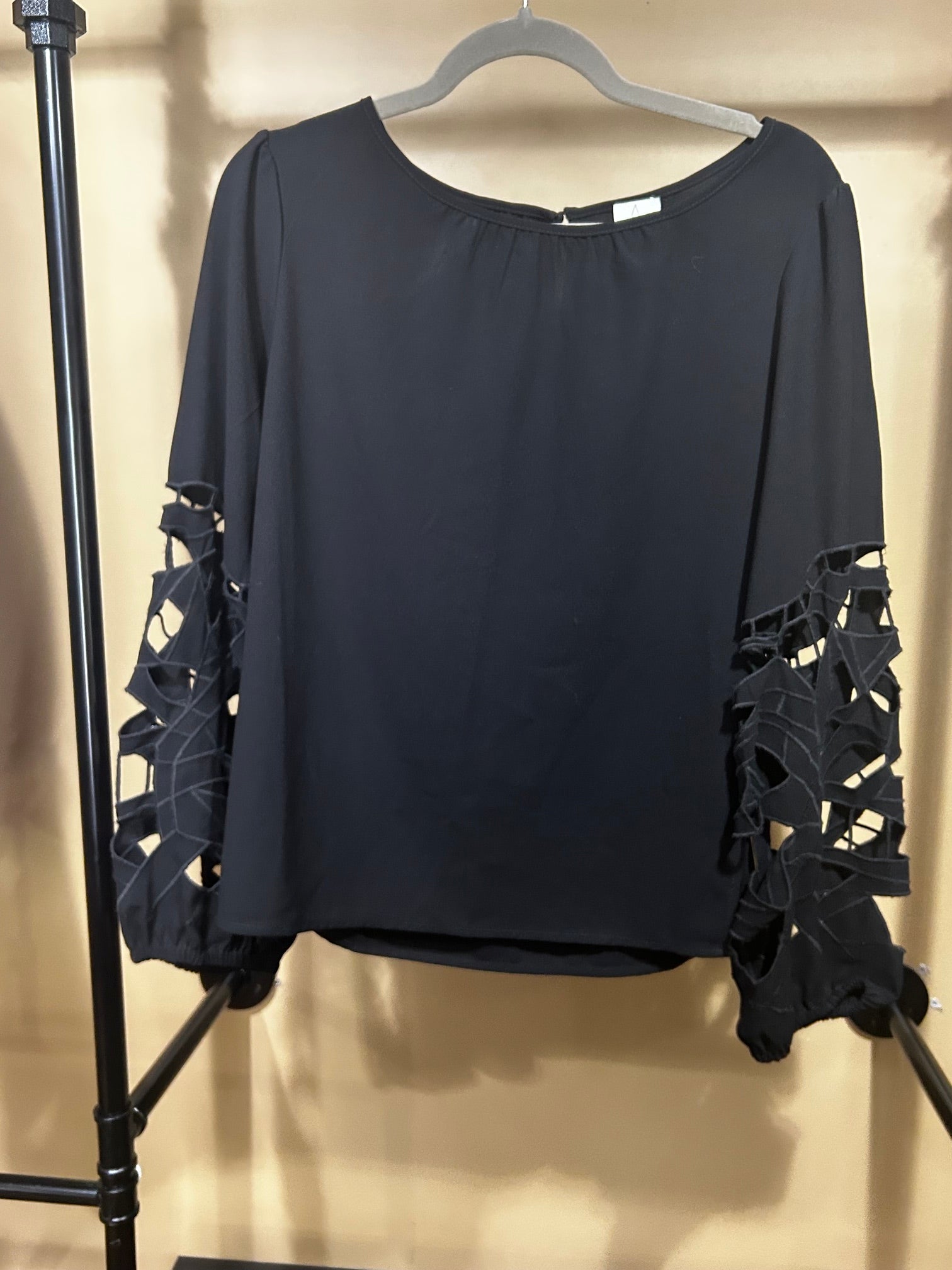 Black Joie Cutout Sleeve Blouse, S