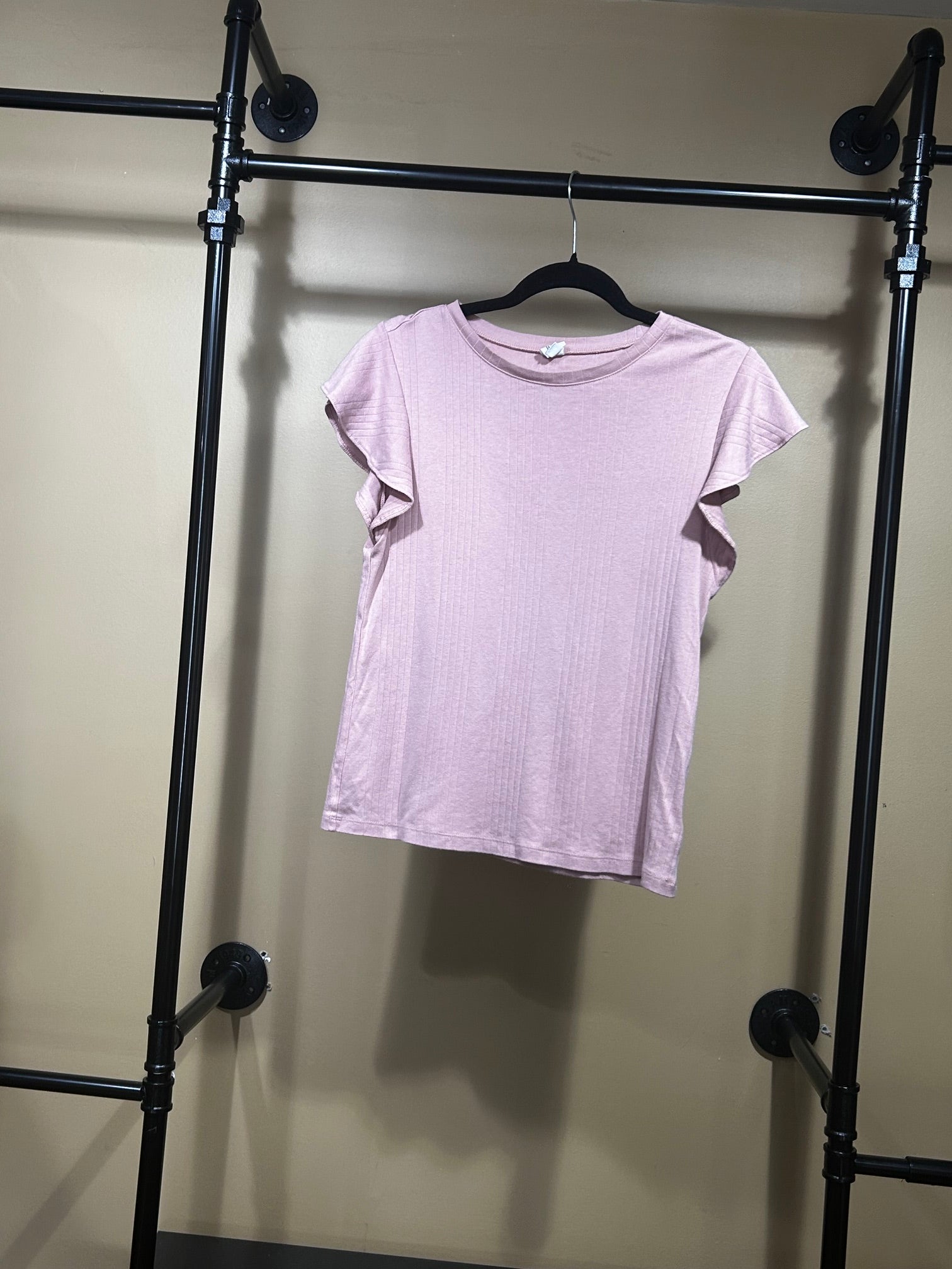 Pink Gap Flutter Sleeve Top, L