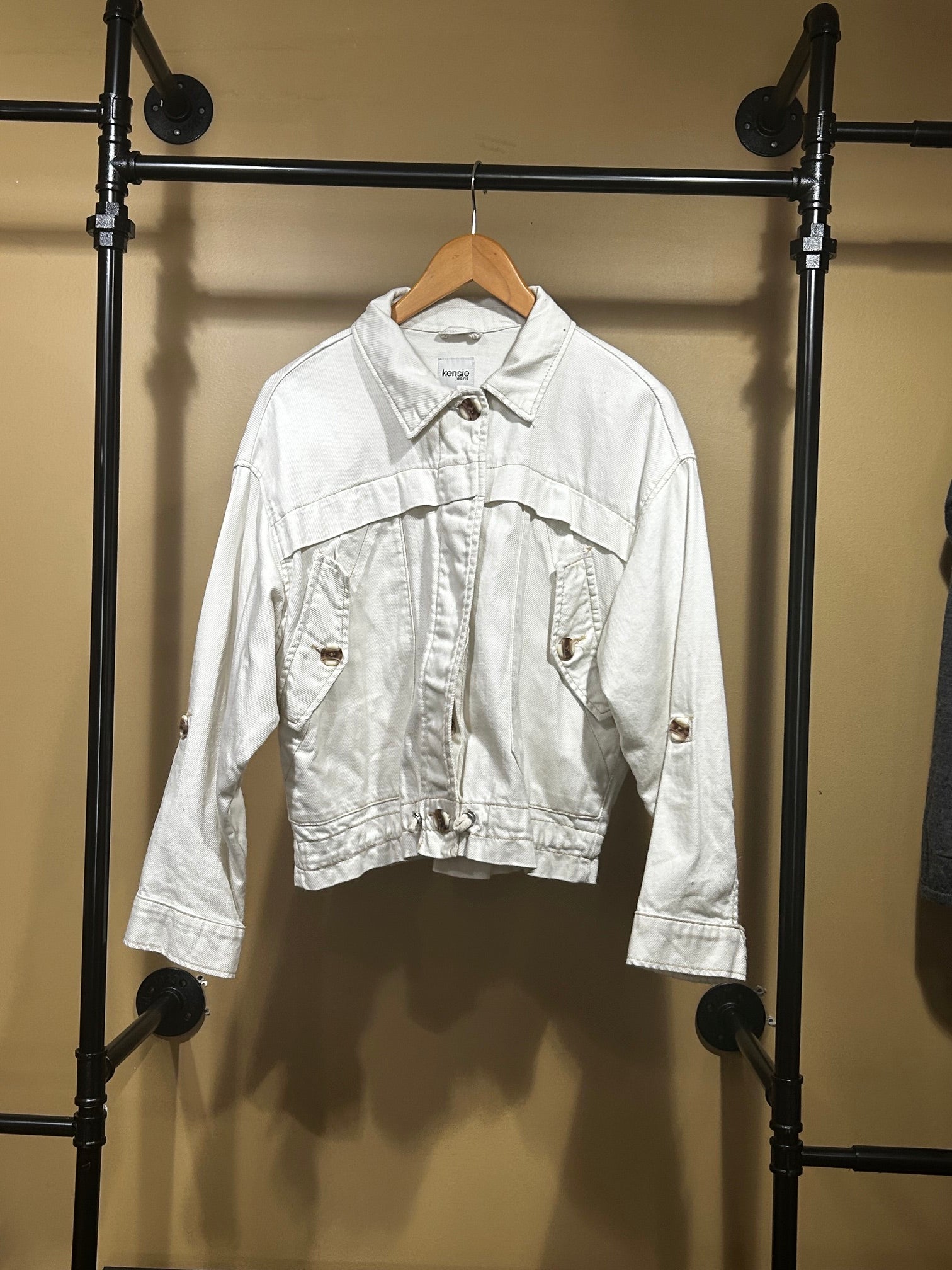 Cream Kensie NWOT Cropped Jacket, M