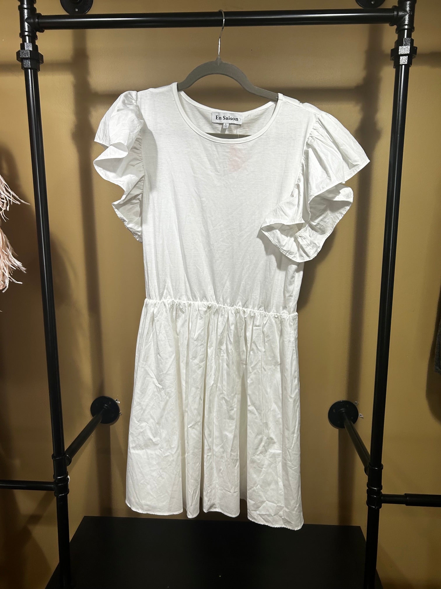 White En Saison Dress, L