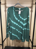 Green Tie Die J.Jill Sweater, L