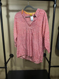 Red Print Roberta Roller Rabbit Top, L