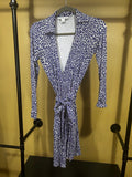 Blue Diane Von Furstenberg Wrap Dress, 2