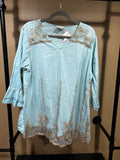 Seafoam Parsley & Sage Top, L