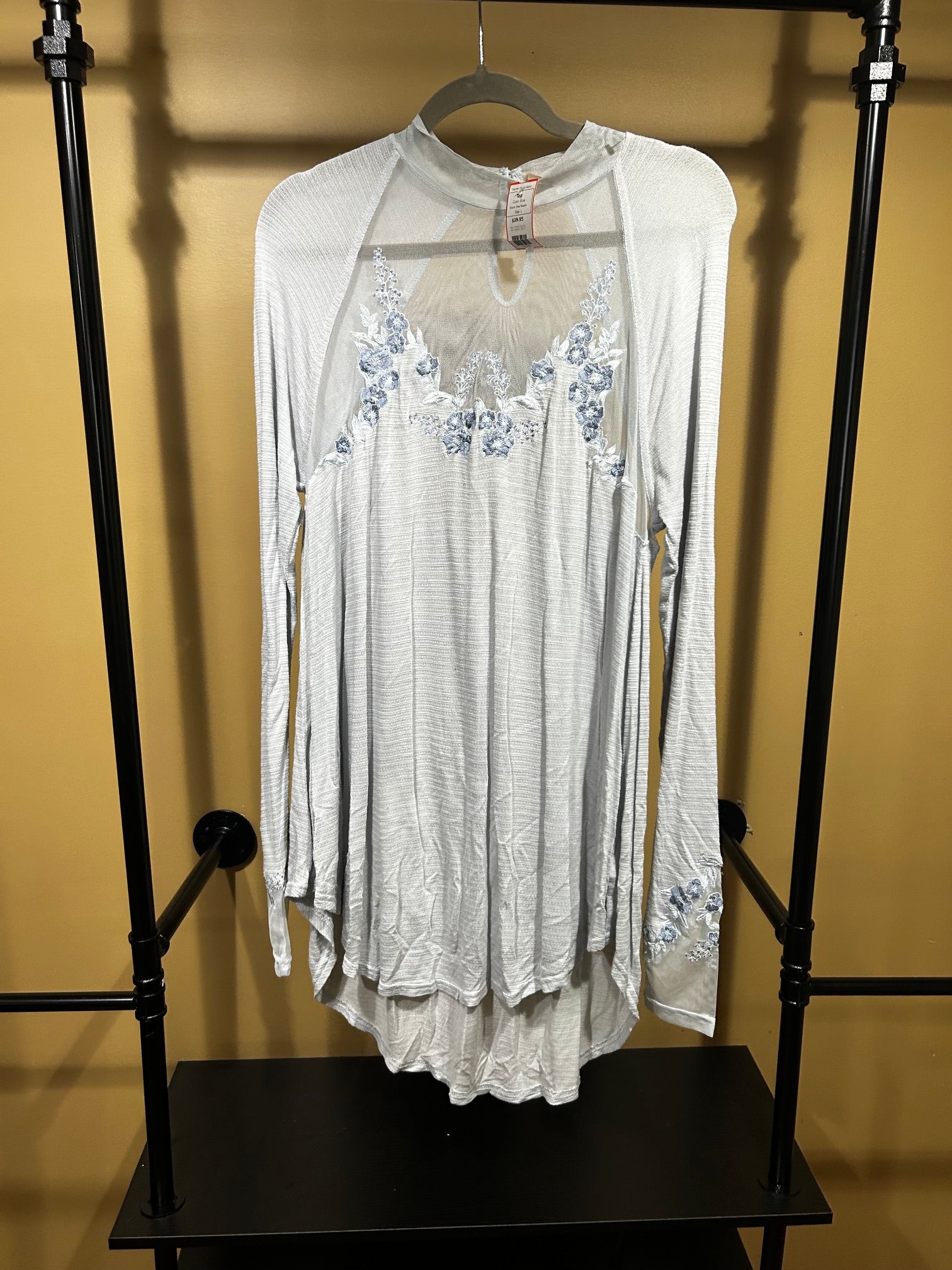 Blue Free People Top, L
