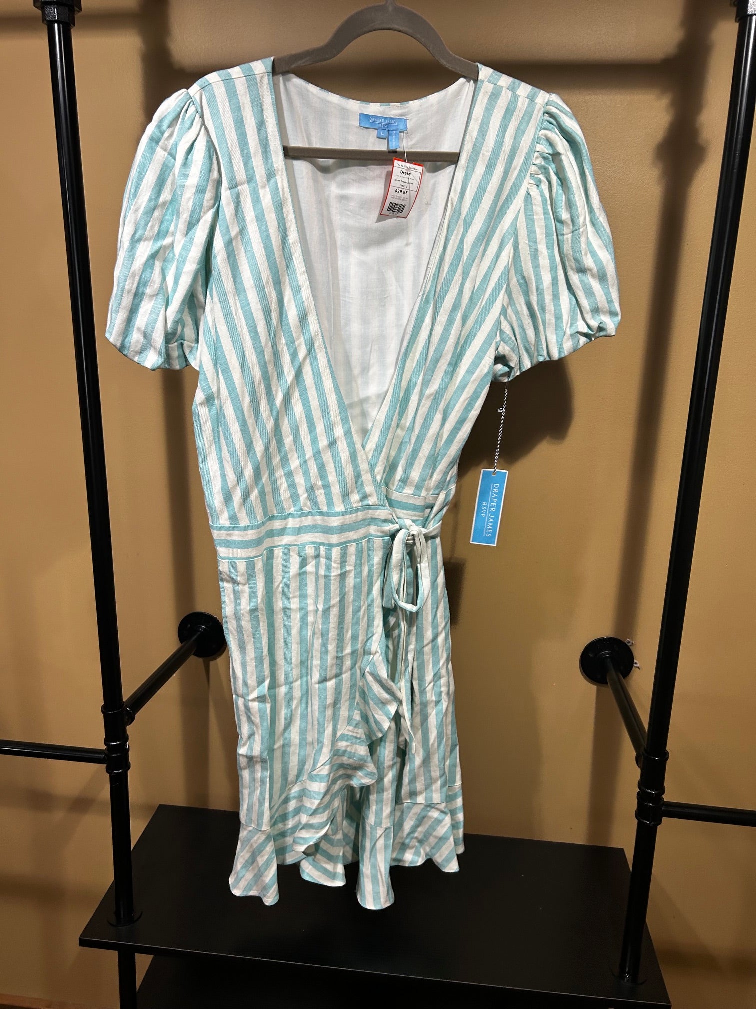 Blue and White Striped Draper James Dress, L