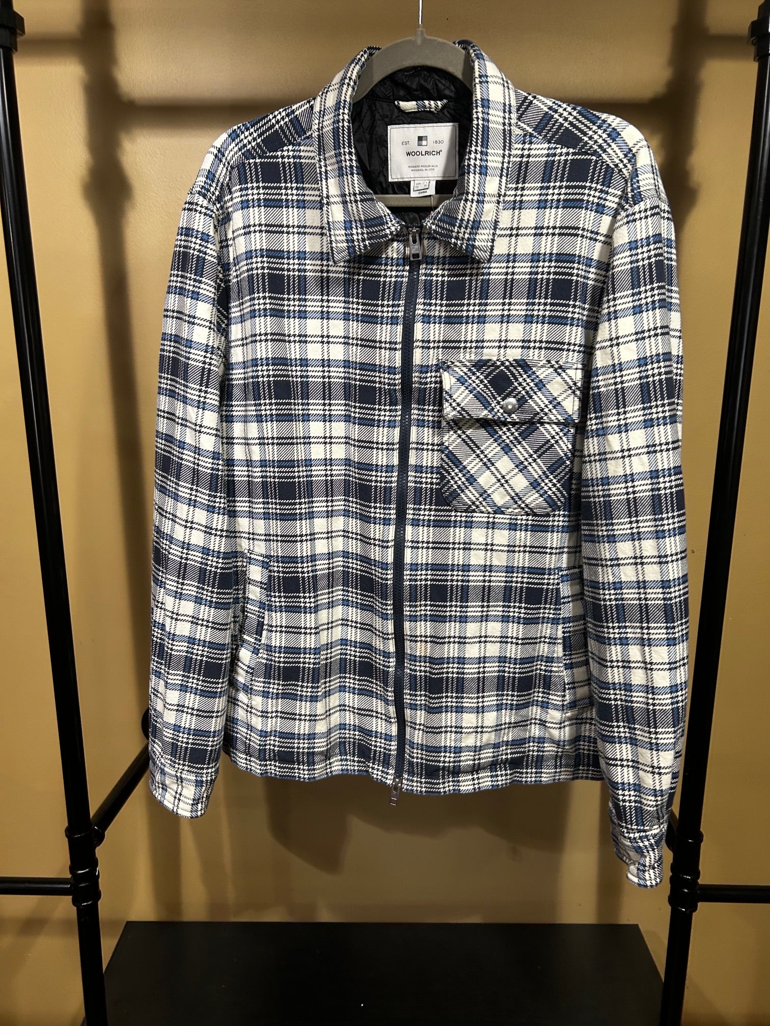 Blue Print Woolrich Jacket, L
