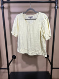 Yellow Flax Linen Top, M