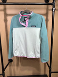Teal Lands End Fleece Pullover, S