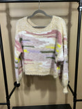 Multicolored Pilcro Wool Blend Cropped Sweater, M