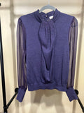 Plum Tory Burch Merino Wool Sweater, S