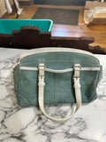 Baby Blue Coach Suede Hampton Satchel
