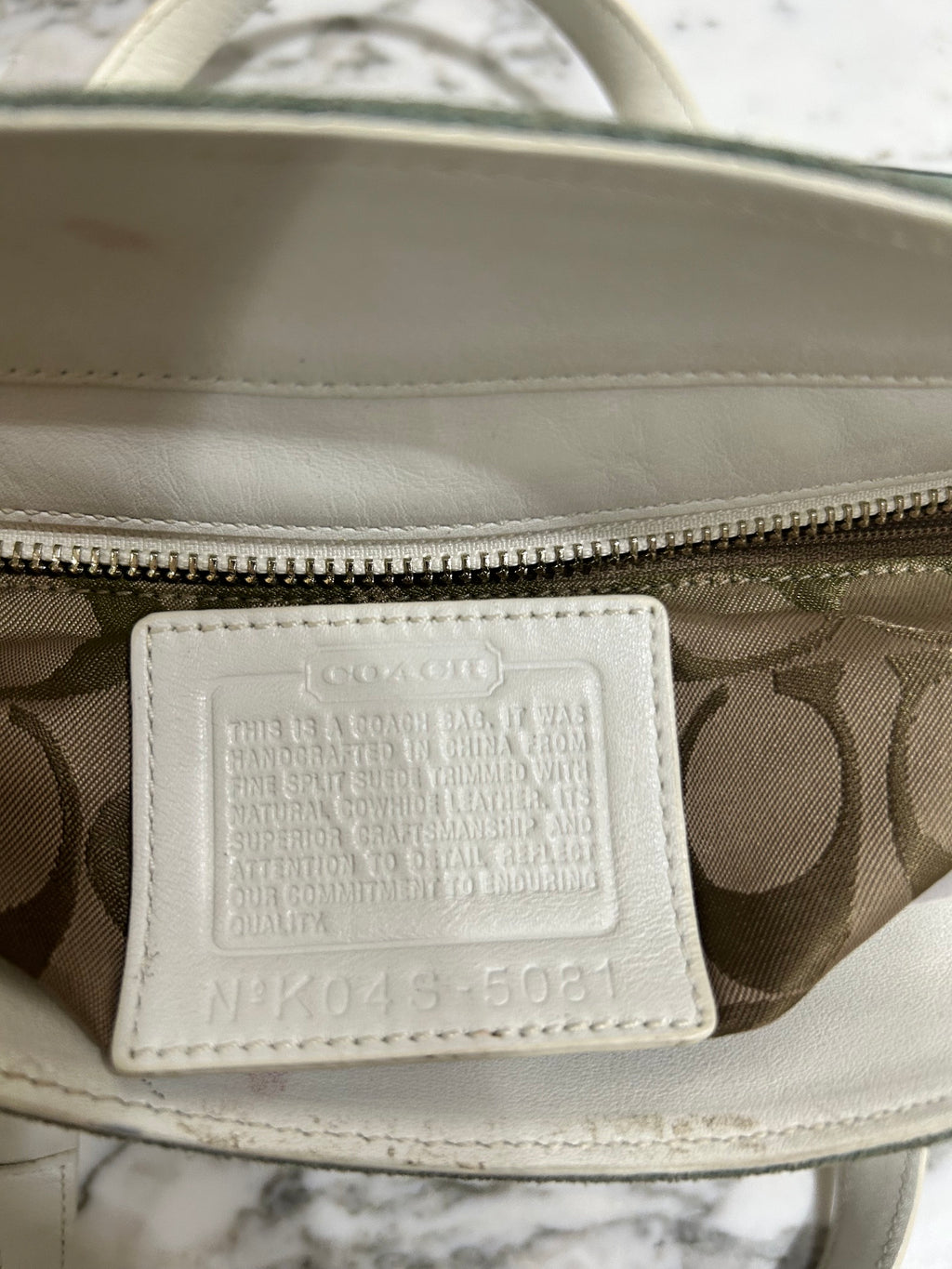 Baby Blue Coach Suede Hampton Satchel