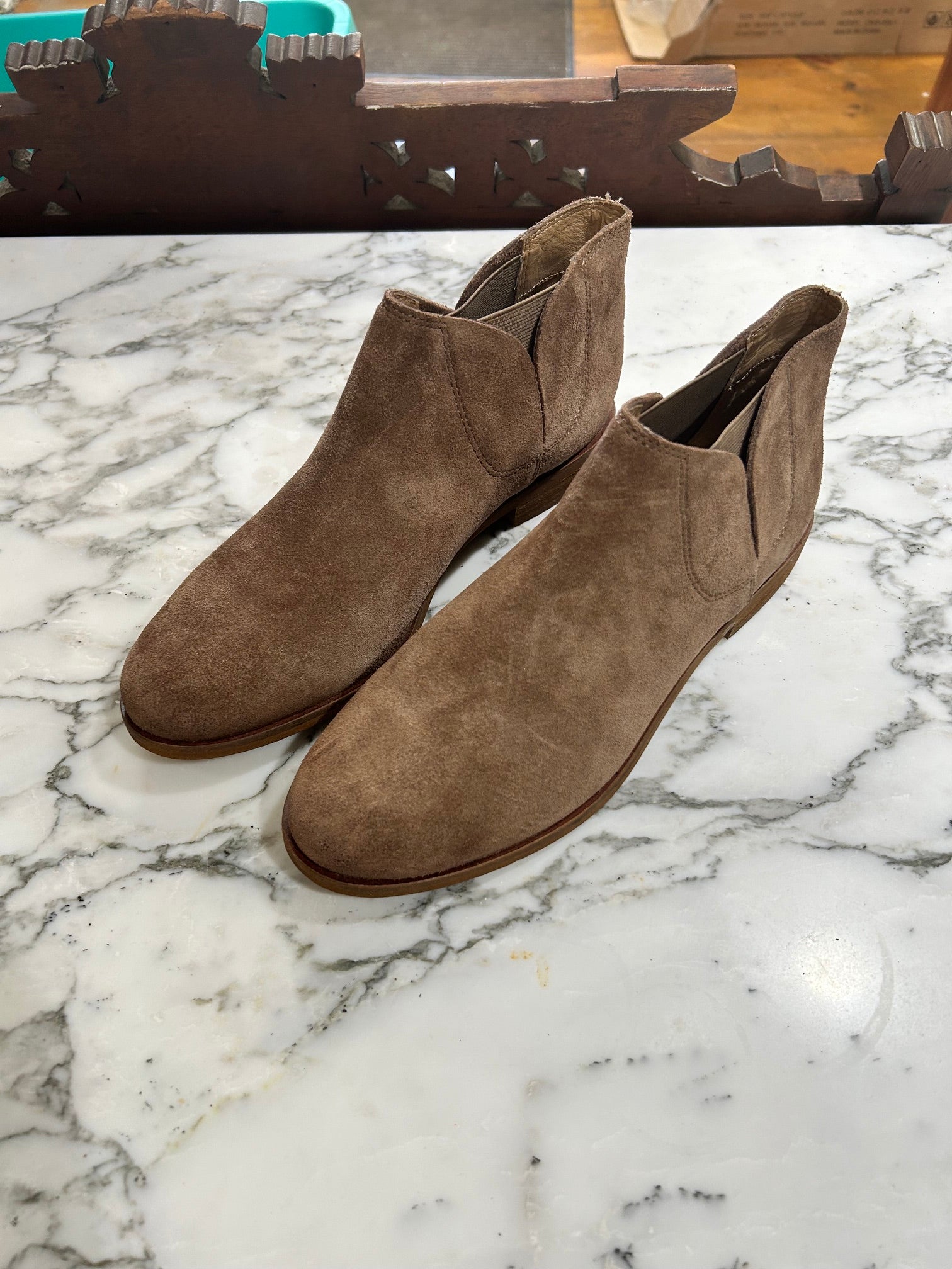 Tan Splendid Suede Ankle Boot, 7.5