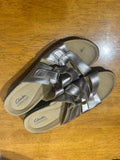 Metallic Bronze Clarks Merliah Karli Sandal , 11