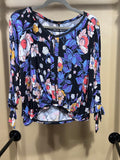 Black Print Free People Top, M