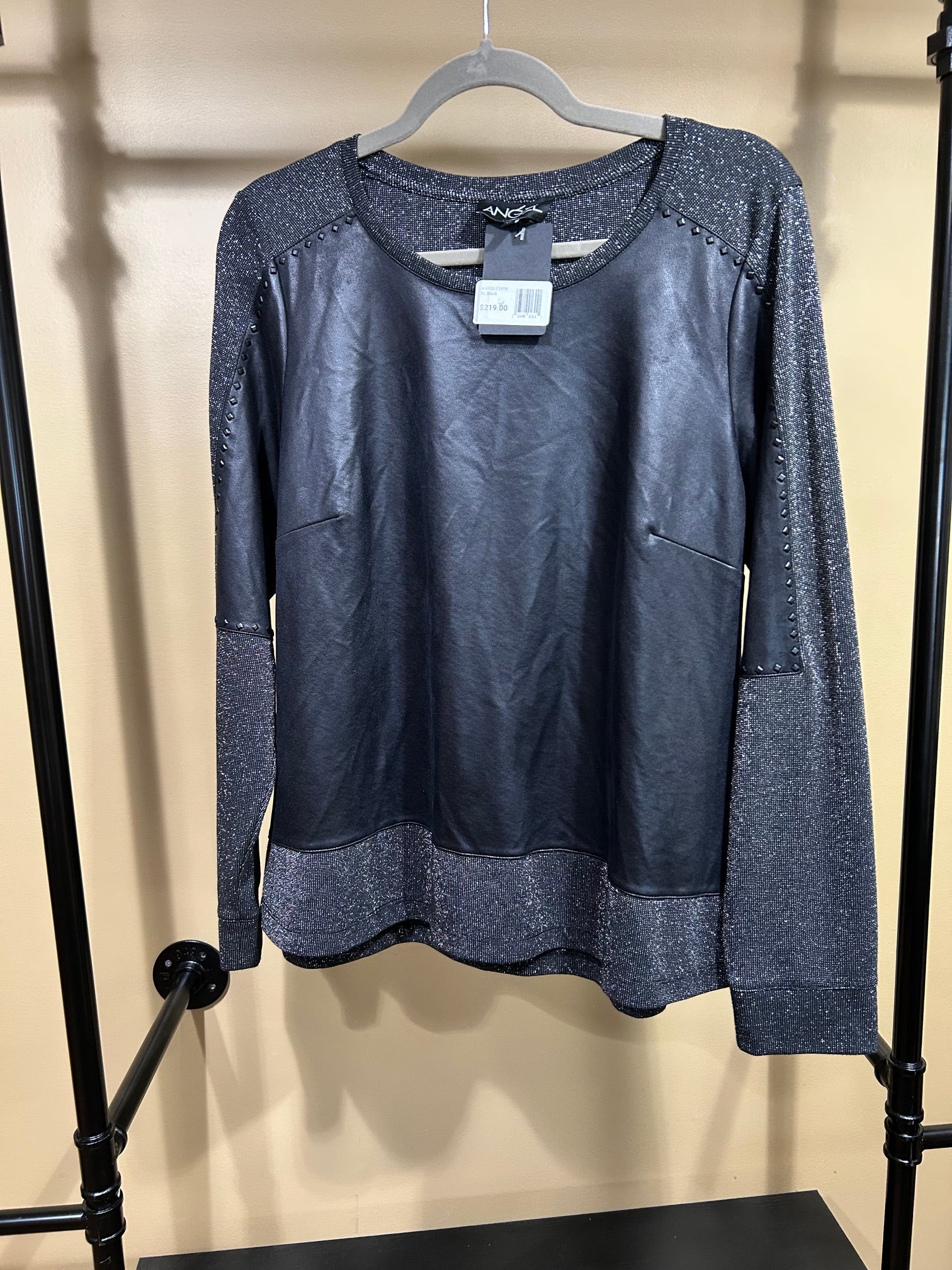 Black Angel NWT Moto Top $219, XL