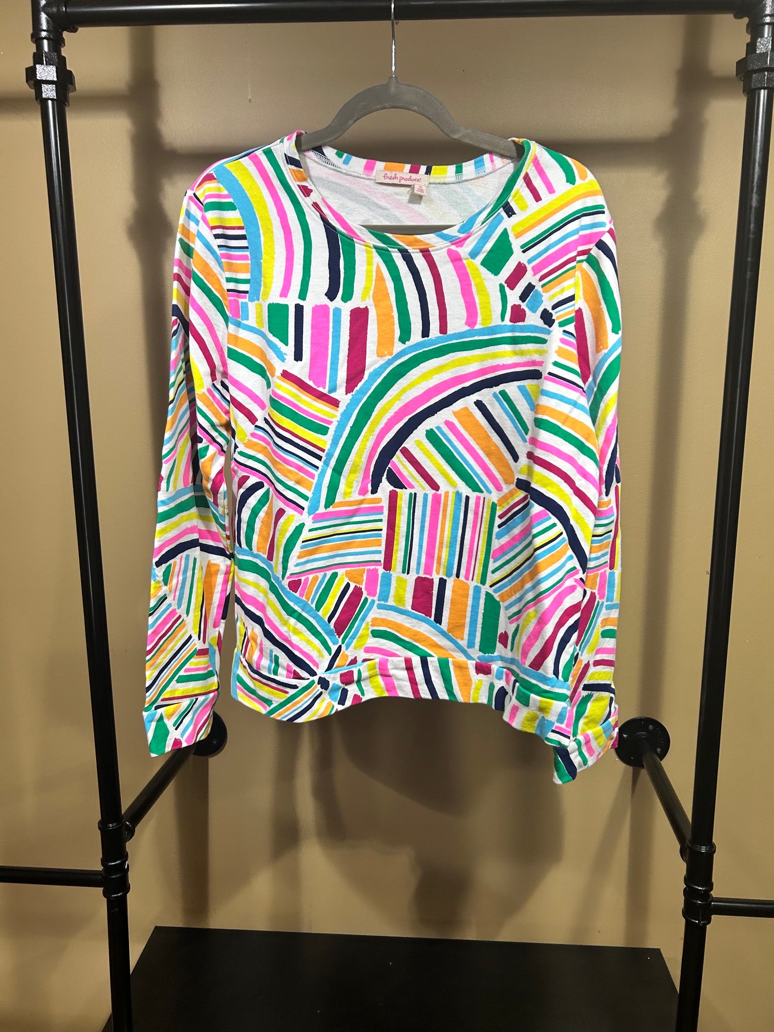 Multicolored Fresh Produce Pullover Top, XL