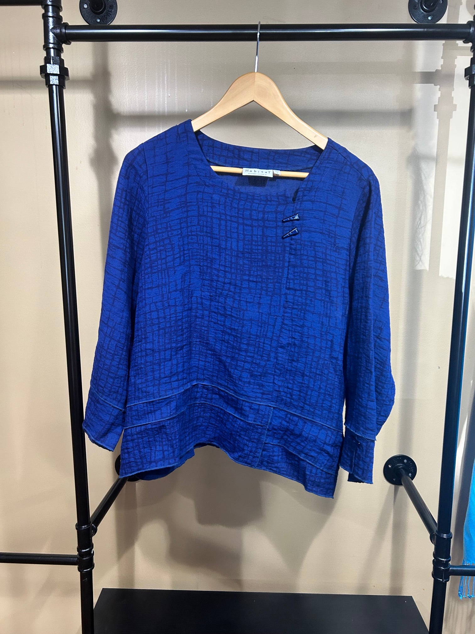 Blue Habitat Rayon/ Nylon Tunic, S