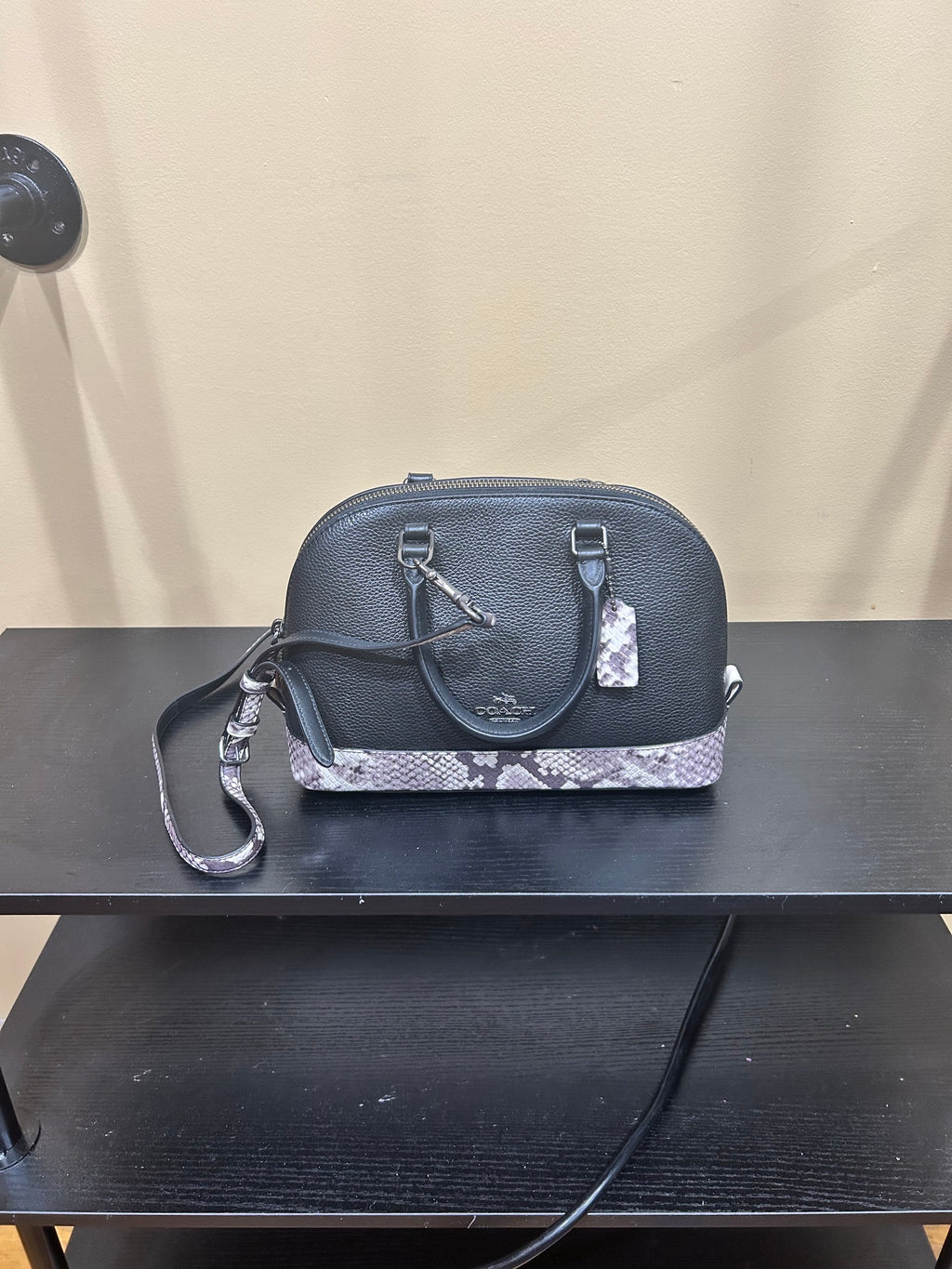 Black Coach NWT Mini Sierra Leather Satchel, OS