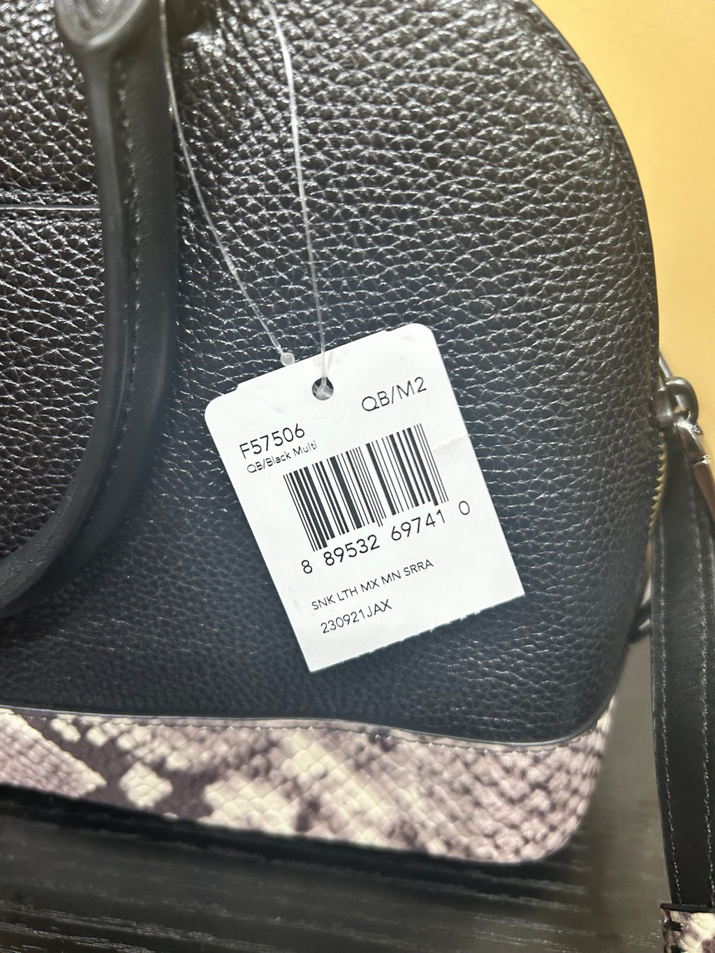 Black Coach NWT Mini Sierra Leather Satchel, OS