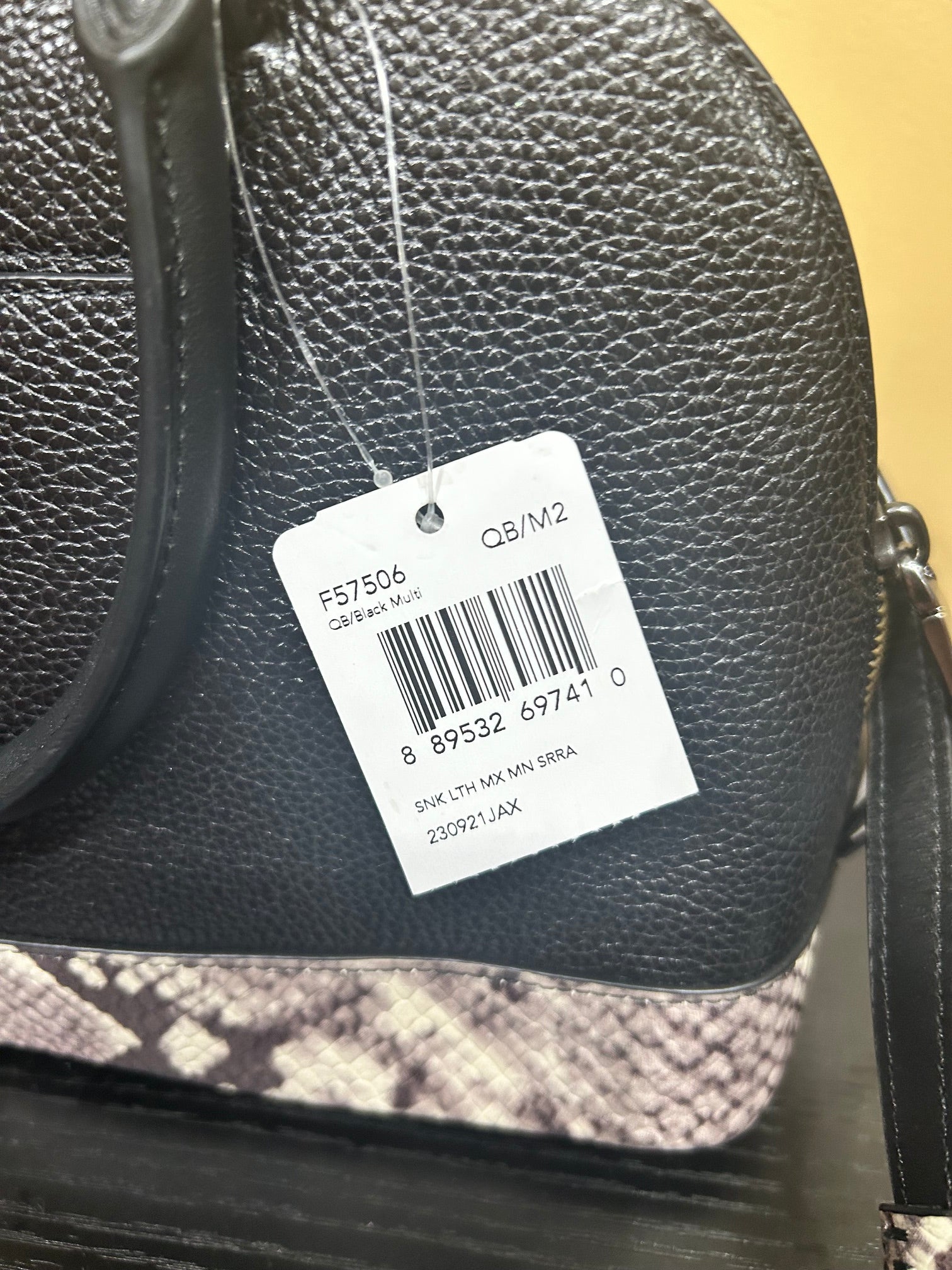 Black Coach NWT Mini Sierra Leather Satchel, OS
