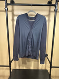 Navy Massimo Dutti Extrafine Cotton Cardigan, M