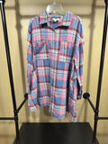 Peach Umgee Cotton/Poly Blend Button Down, S