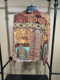 Rust Desigual Mock Neck Top, M