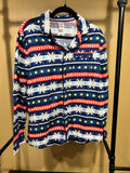 Blue & Red Hanna Andersson Flannel PJ Top, S