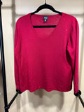 Red Eileen Fisher 100% Merino Wool Sweater with SEQUINS!, L