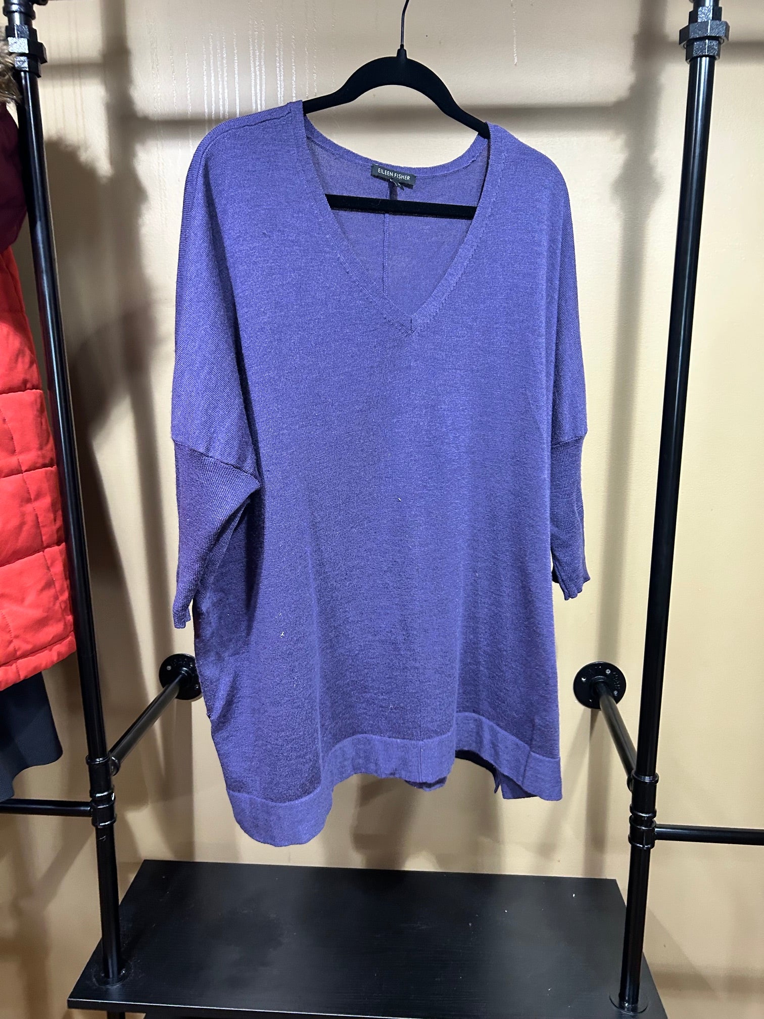 Purple Eileen Fisher AS IS 100% Cashmere Seater, XL