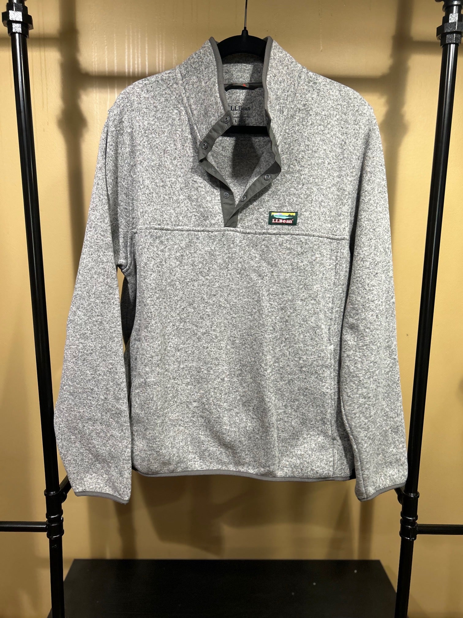 Gray L.L. Bean Fleece Pullover, L
