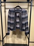 Black and Tan St. John Rayon/Wool/Poly Blazer, 6
