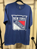Navy Blue No Brand Label NY Rangers Shirt, XL