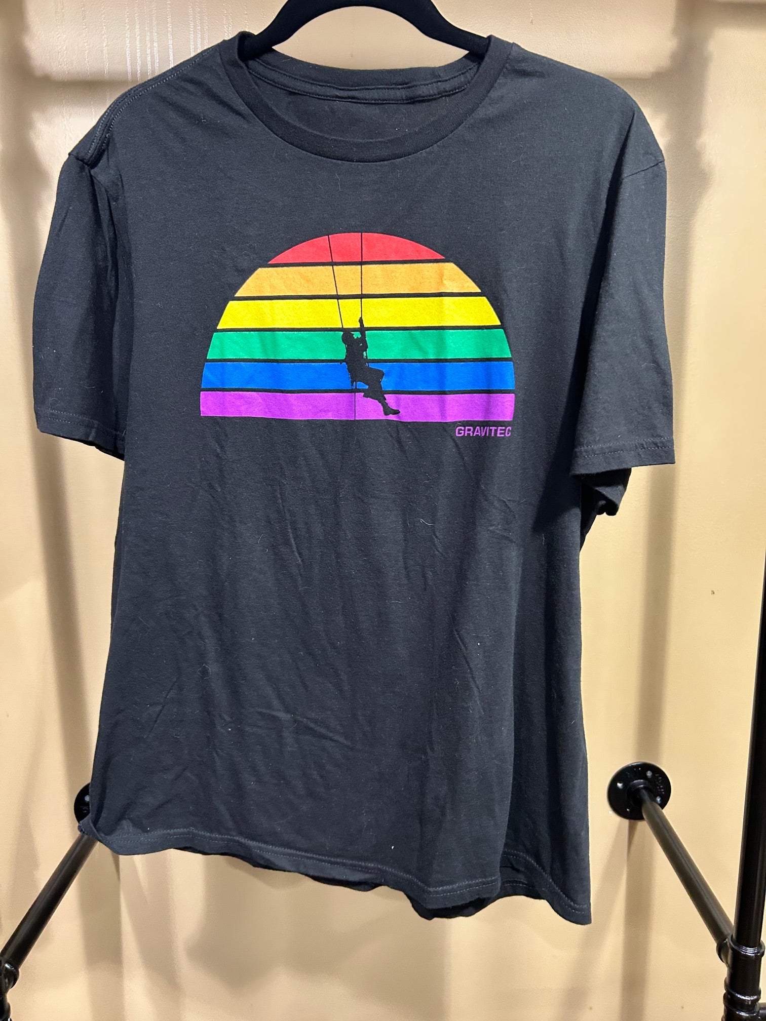 Black Gravitec Cotton T-shirt, M
