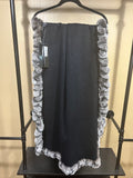 Black Gorski NWT  $399 Rabbit and Cashmere Stole, OS
