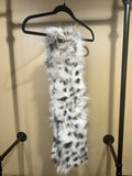 White Leopard Print Harricana NWT Scarf $399, OS
