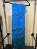 Blue and Green Oleana $179 NWT  Silk/Merino Wool Scarf, OS