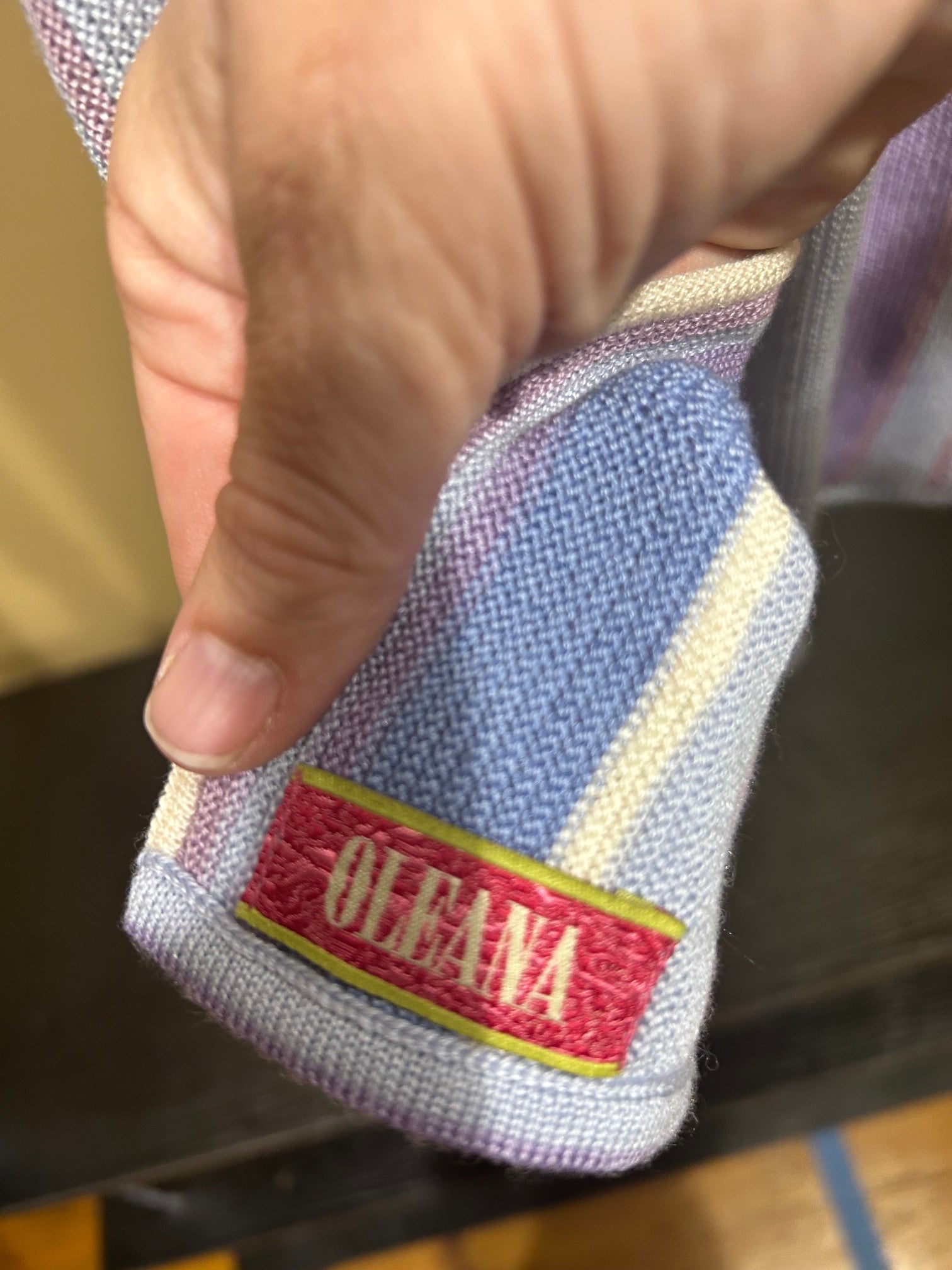 Purple Striped Oleana $155 NWT  Silk/Merino Wool Scarf, OS