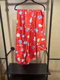 Red Print Geiger NWT $135 Oversized Silk Scarf, OS