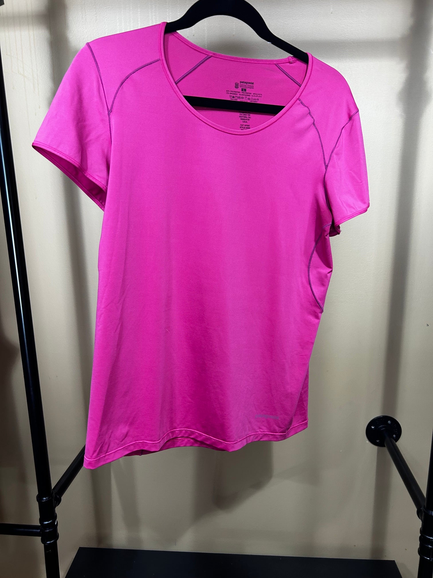 Pink Patagonia Short-Sleeved Top, L