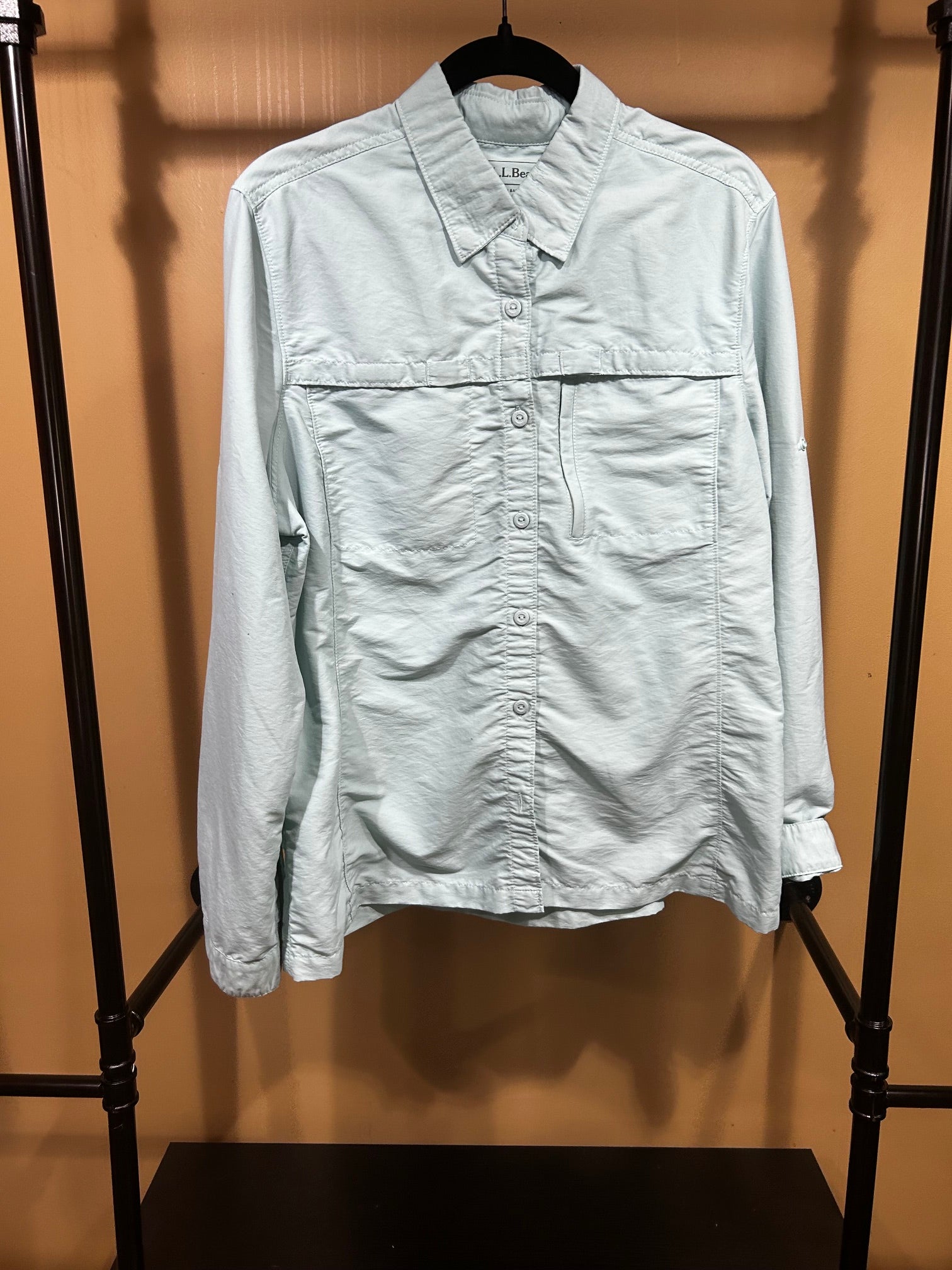 Blue L.L. Bean Button Down Top, L
