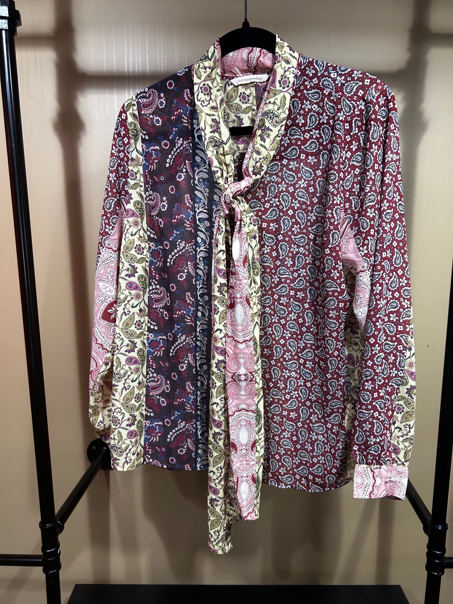 Paisley Soft Surroundings Button Down Blouse, L
